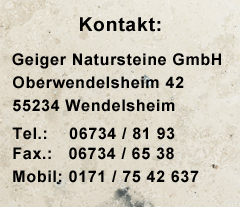 Kontakt zur Firma Geiger Natursteine